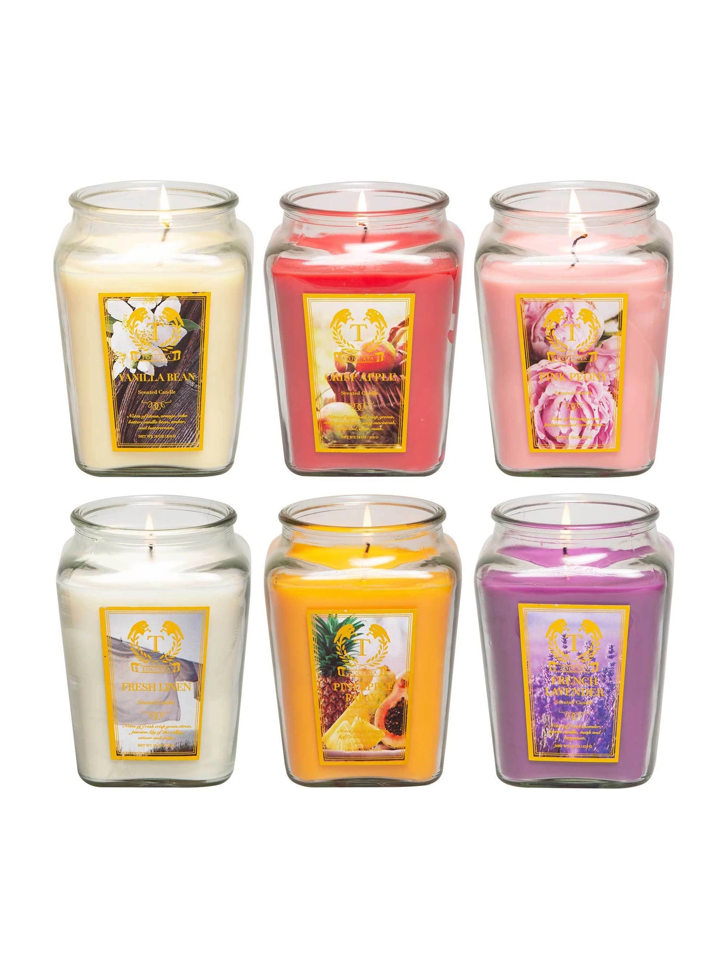18oz/1pc Aroma Scented Candles, All 6 Scented Candle Gifts for Women