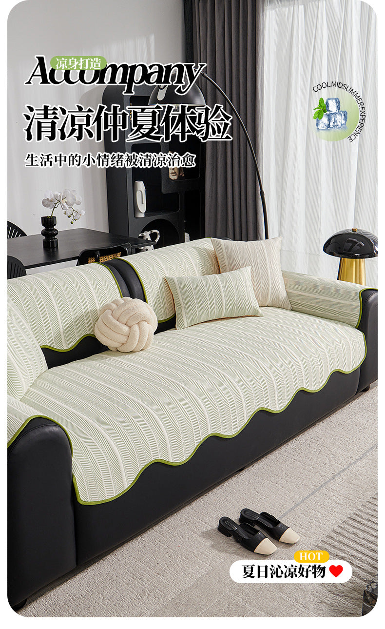 Summer Sofa Cover Cool Feeling Couch Covers Anti-Slip Towel Light Luxury