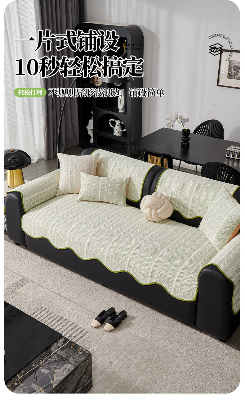 Summer Sofa Cover Cool Feeling Couch Covers Anti-Slip Towel Light Luxury