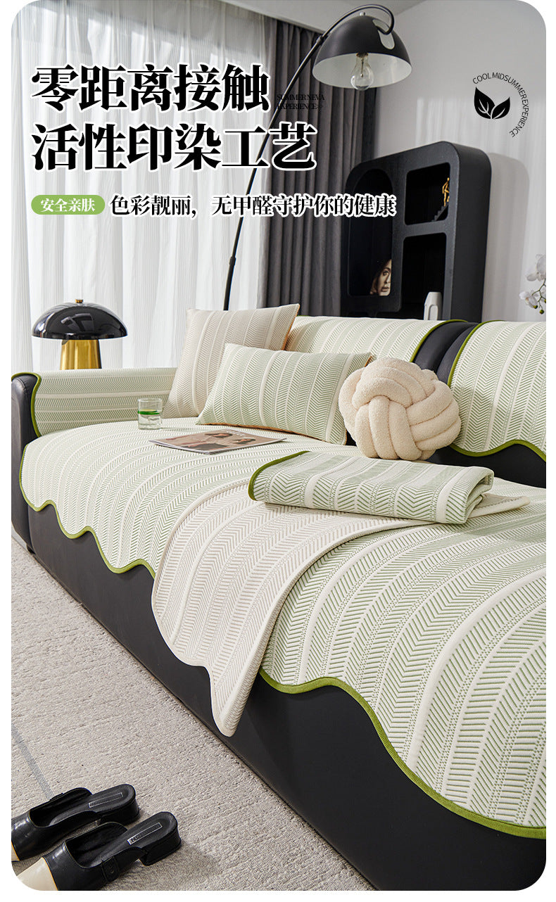 Summer Sofa Cover Cool Feeling Couch Covers Anti-Slip Towel Light Luxury