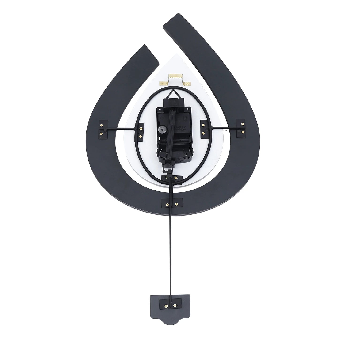Large Swing Wall Clock  Modern Decor Silent Pendulum Clocks Wall-Mount Teardrop Shape