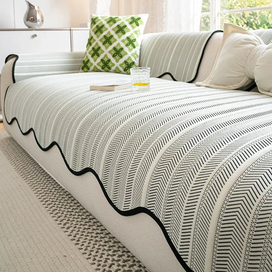 Summer Sofa Cover Cool Feeling Couch Covers Anti-Slip Towel Light Luxury