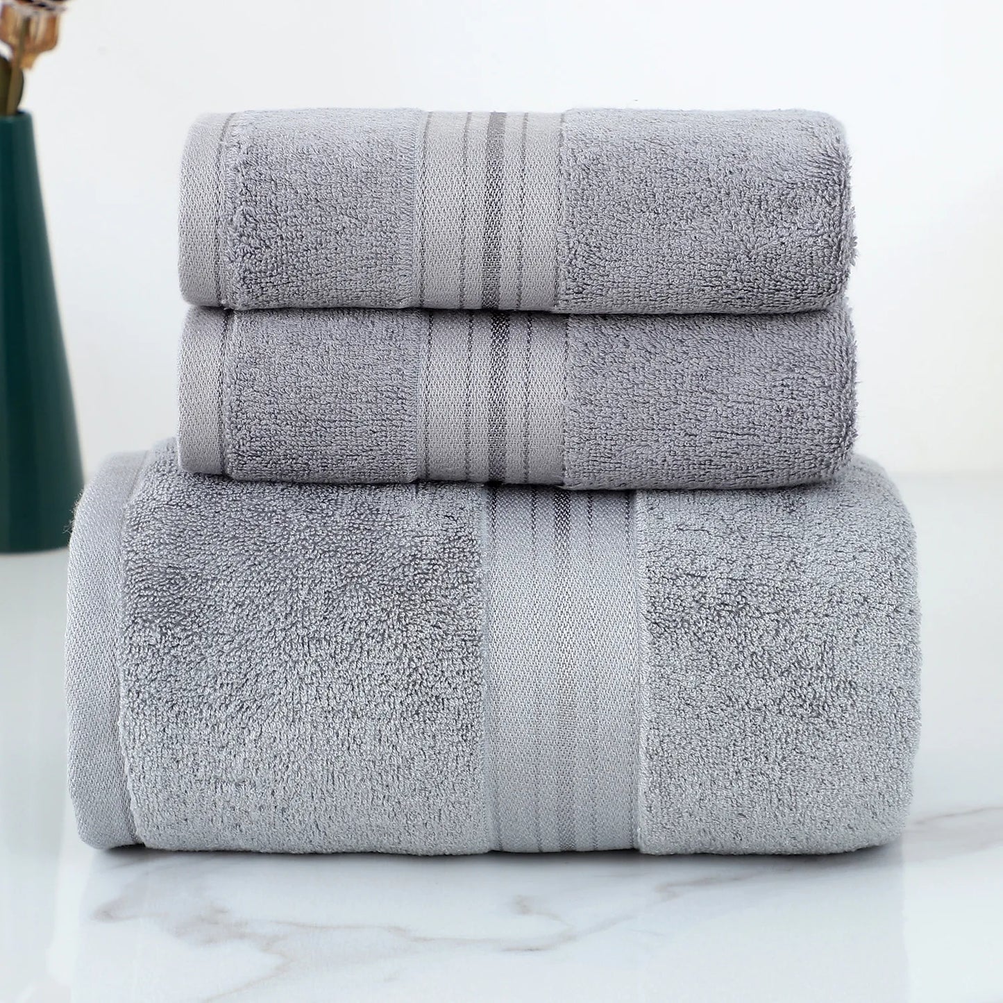 3pcs Set Bamboo Towel Bathroom  Hand Face Towel ,  Big Bath Towel , Bamboo Sport Towels