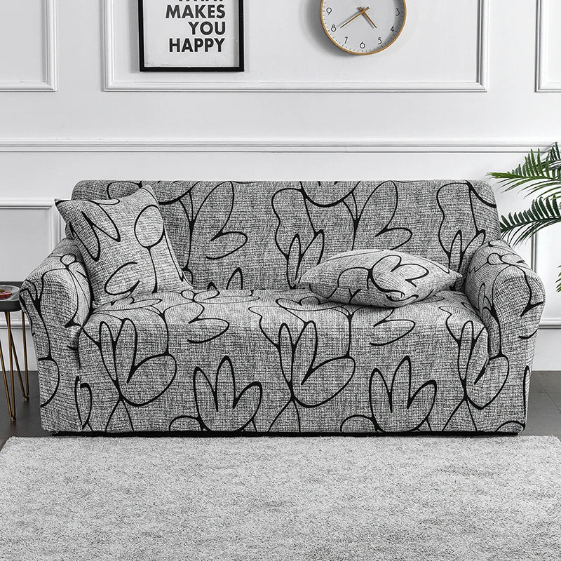 1pc Flower Printed Elastic Sofa Cover Antidirty Spandex Furniture Protector