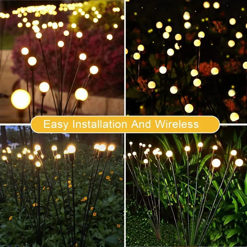 Firefly Garden Lights solar  16 LED Solar Swaying Lights Waterproof Light for Pathway Patio