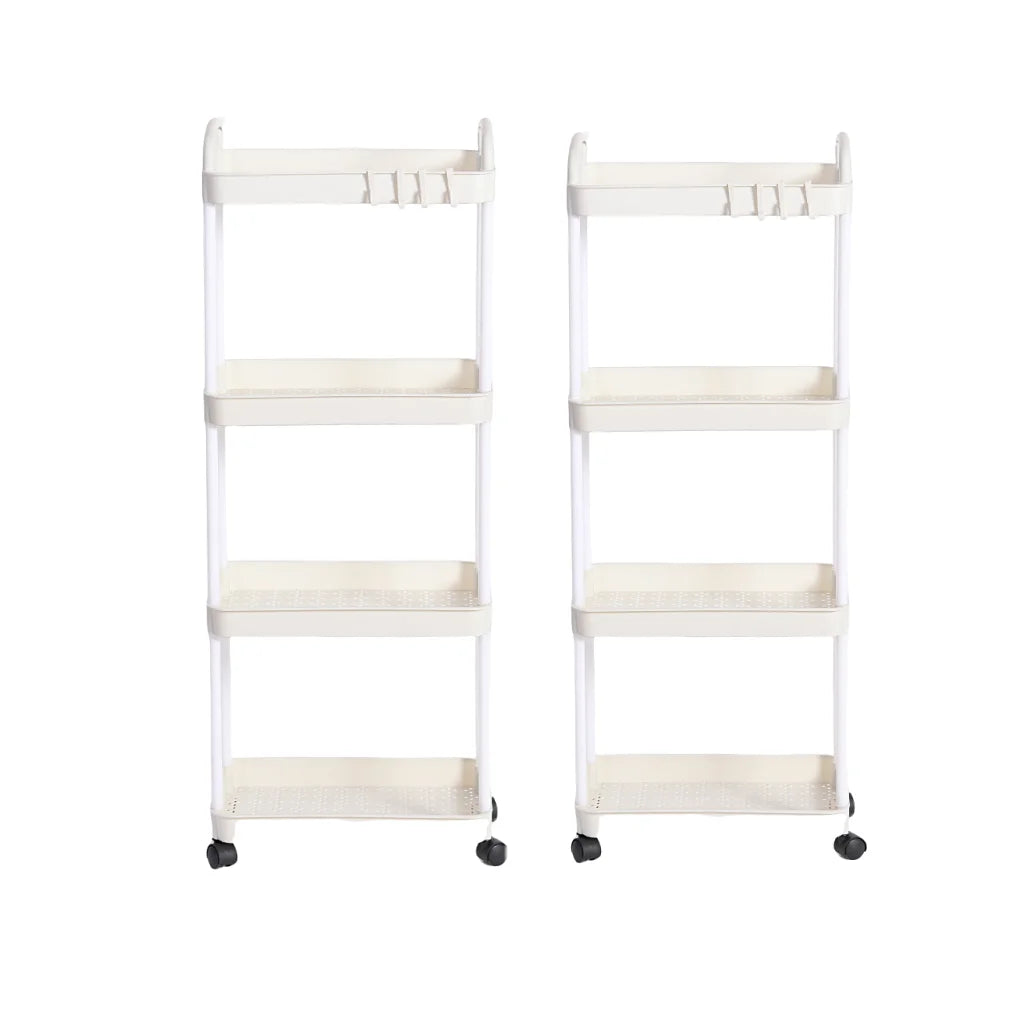 Household Multi-layer Small Cart Storage Rack Kitchen Bedroom Bathroom Storage Rack  With Wheels