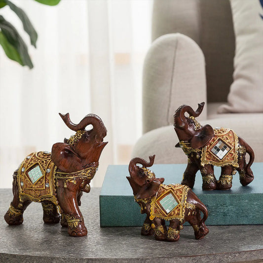 Lucky Elephant Decoration Statue Resin Elephant Ornaments