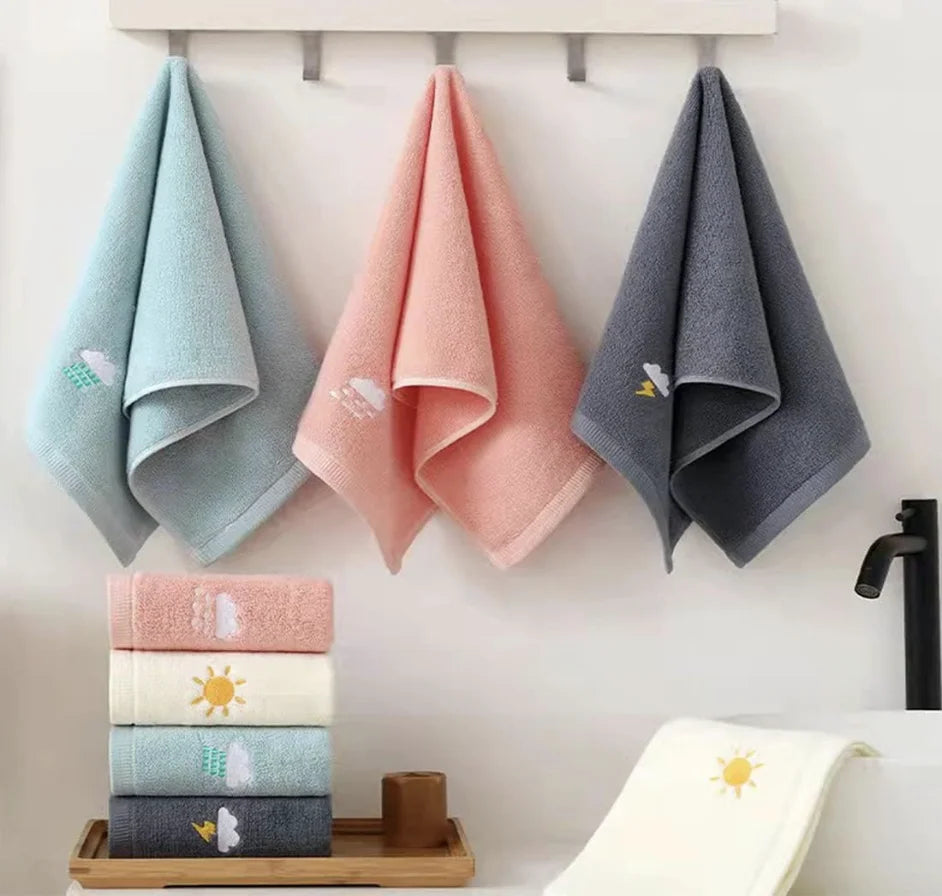 Set of 4 Hand Towels/ Soft Cotton Towels for Bath