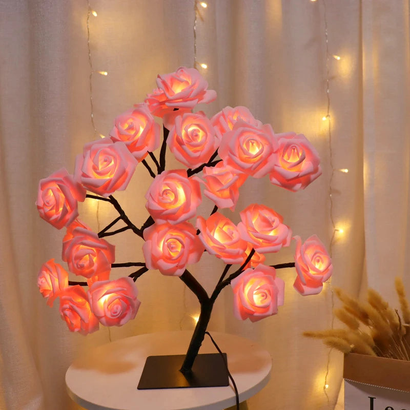 LED Rose Tree Lights 24LEDs USB Operated Table Lamp