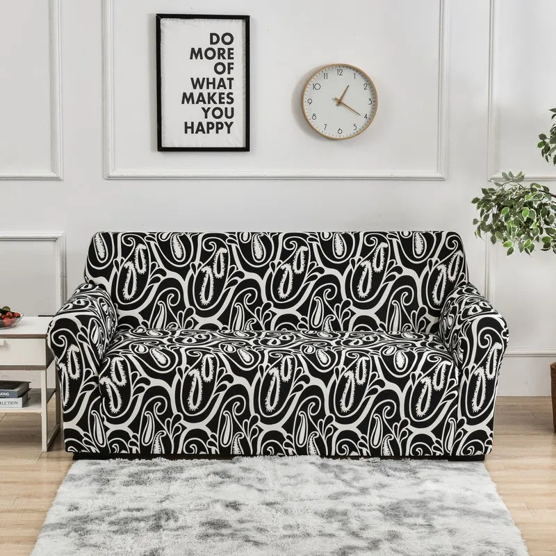 1pc Flower Printed Elastic Sofa Cover Antidirty Spandex Furniture Protector