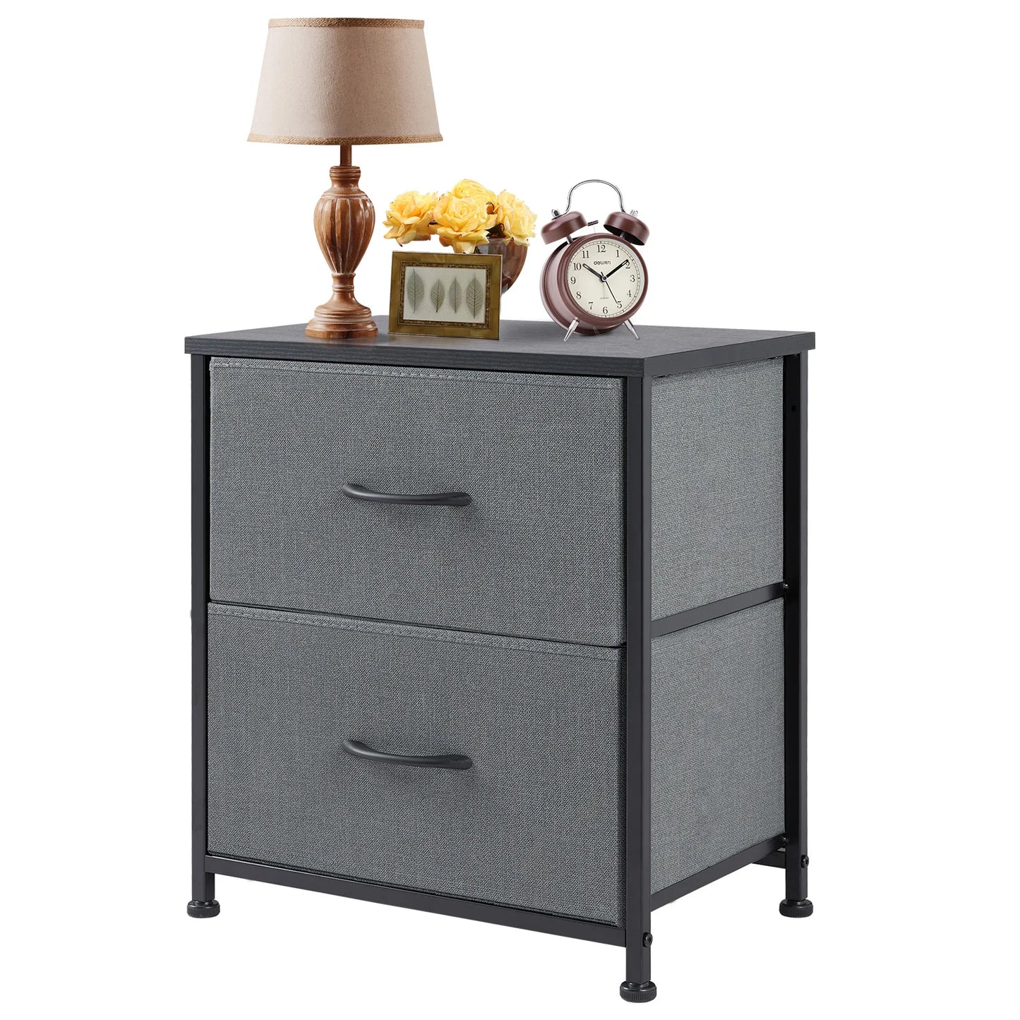 Nightstand Bedside Table Storage Chest Bedroom Furniture