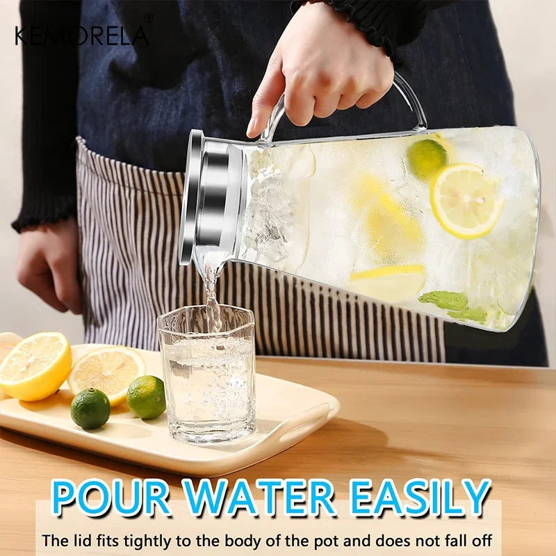 1/2Pcs Water Jug Heat-Resistant Glass Water Kettle  Large Capacity Jug