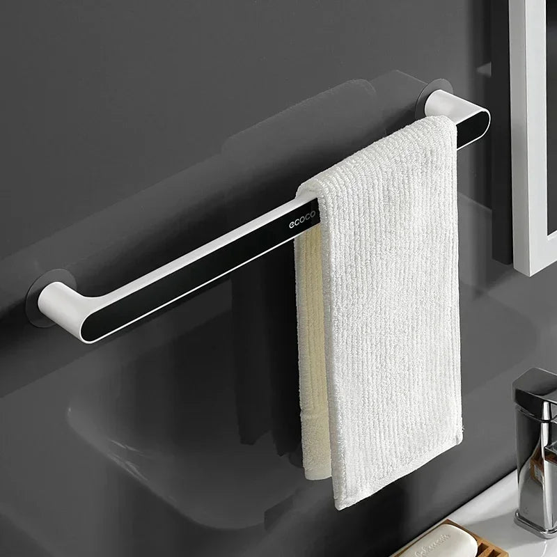 Self-adhesive Towel Holder Rack Wall Mounted Towel Hanger Bathroom Organizer  Kitchen