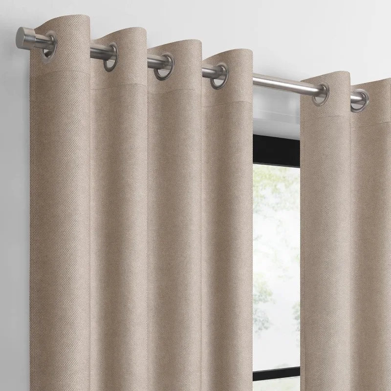 100% Blackout Curtain with Grommet  84 in Long x 50 in Wide, Textured
