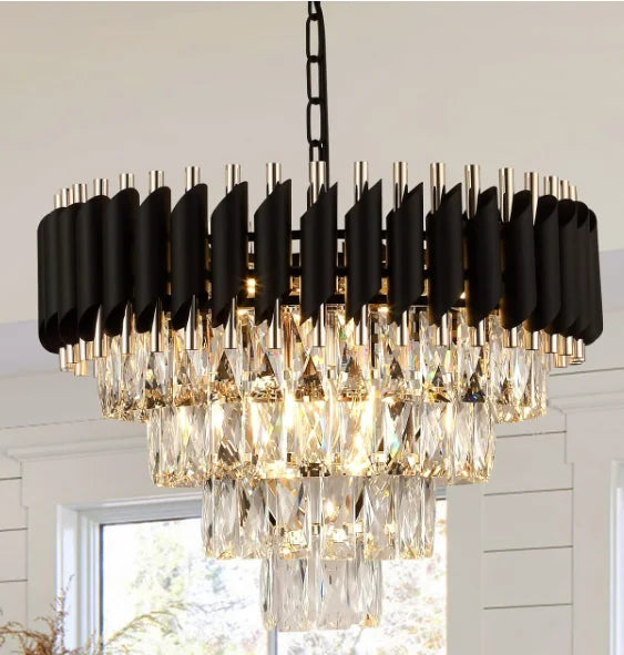 Luxury Pendant Lights Crystal Aluminum Chandelier  Indoor Lighting  Decor