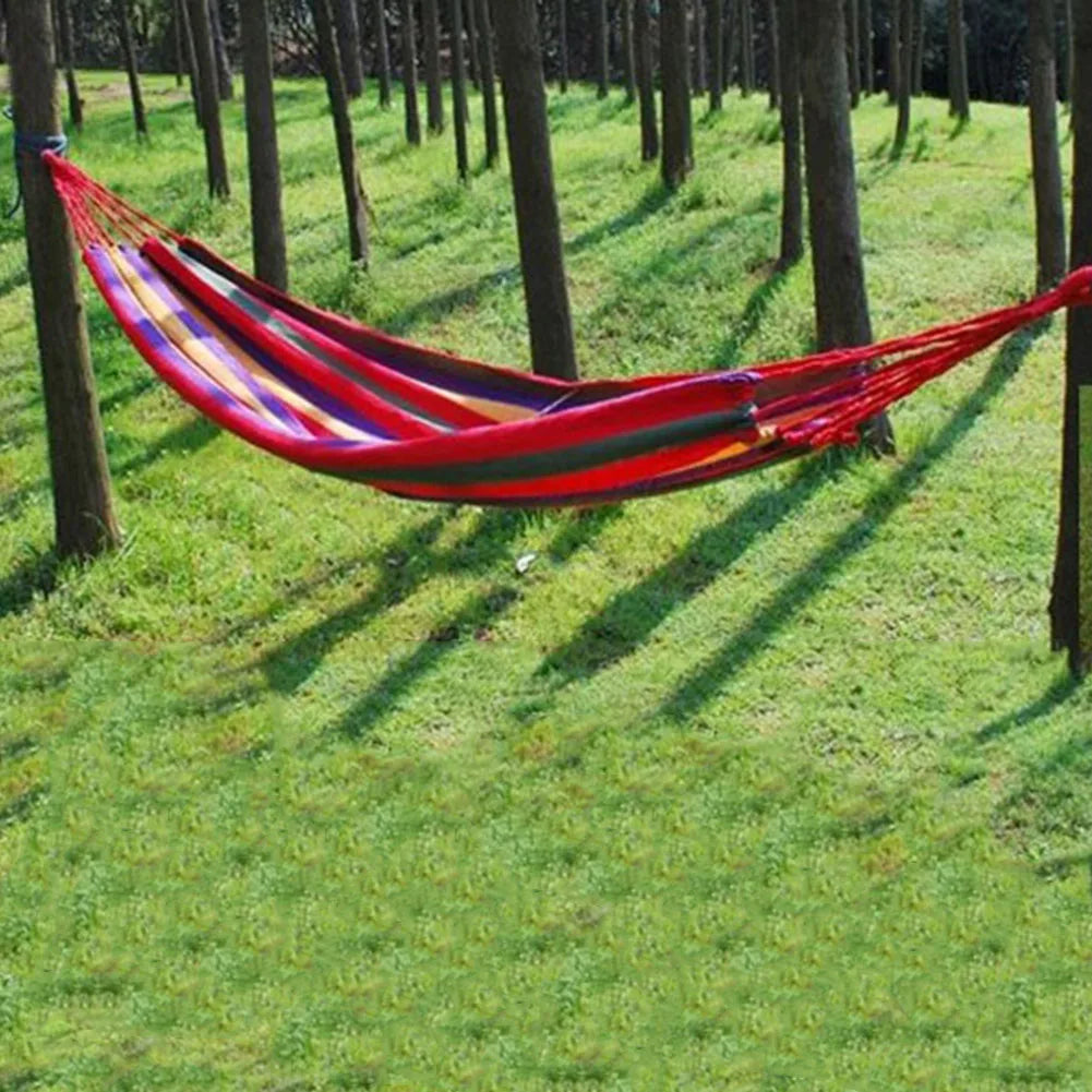 1-2 Person Fabric Hammock 264lbs Capacity  Pendant 102x32 in with Carry Bag