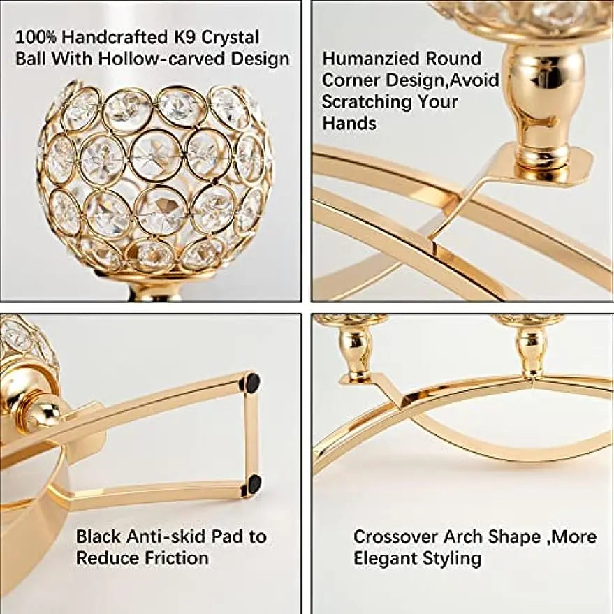 Gold Candle Holders/ Tealight Candle Holder/ Canldle Holder for Living Room or Wedding Decor