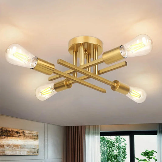 Modern Sputnik Ceiling Lamp Vintage Home Decor Lighting