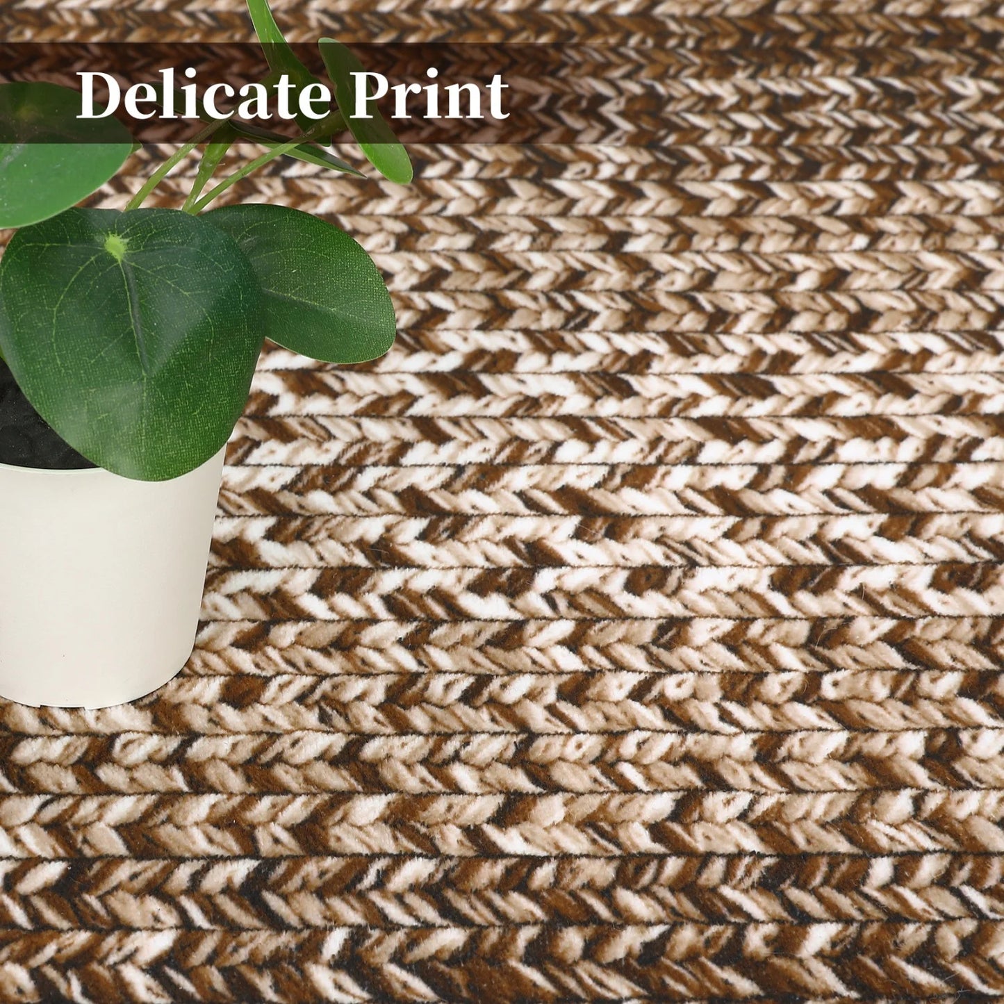 Washable Area Rugs Large Rugs for Living Room Modern Braided Print Non Slip