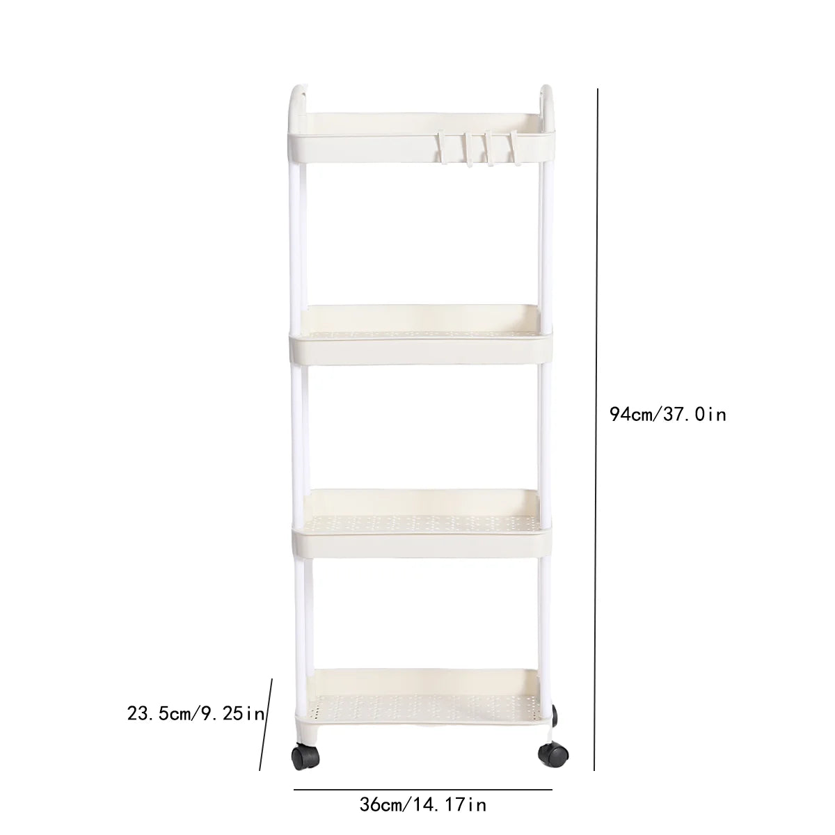 Household Multi-layer Small Cart Storage Rack Kitchen Bedroom Bathroom Storage Rack  With Wheels