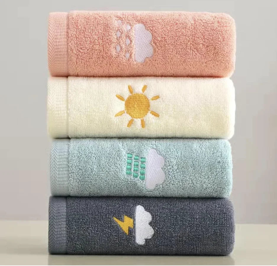 Set of 4 Hand Towels/ Soft Cotton Towels for Bath