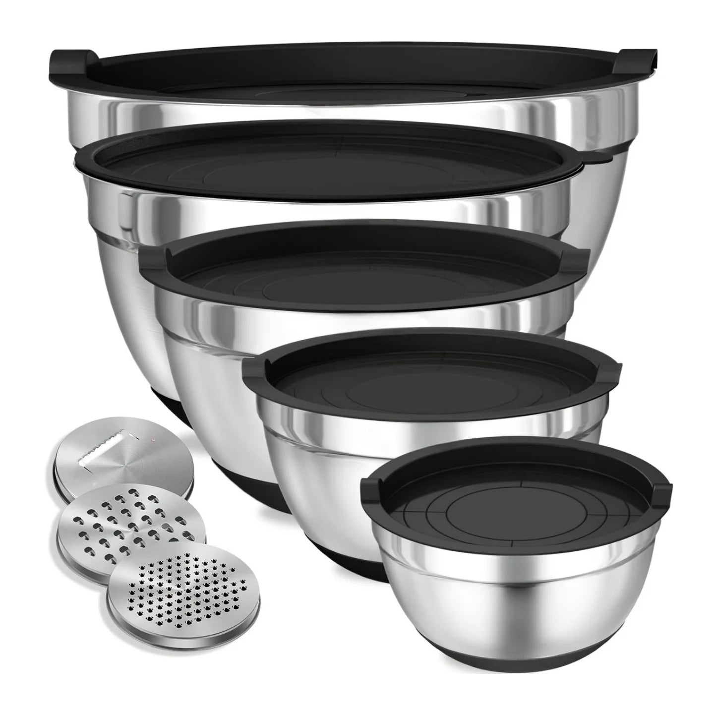 8pcs Mixing Bowls with Airtight Lids Stainless Steel Mixing Bowl Set