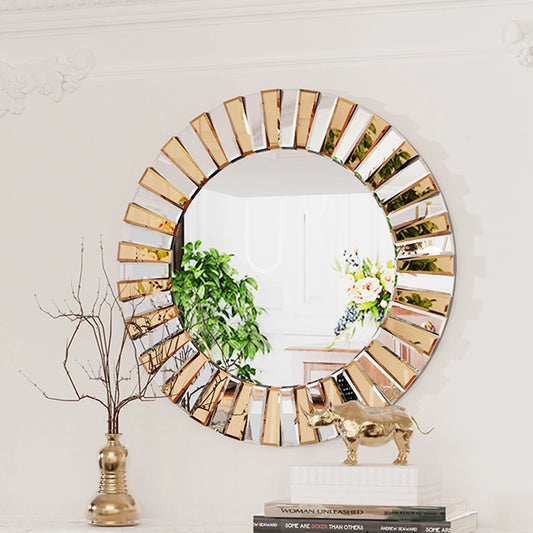 Decorative Mirror Round Sunburst Wall Mirror Accents