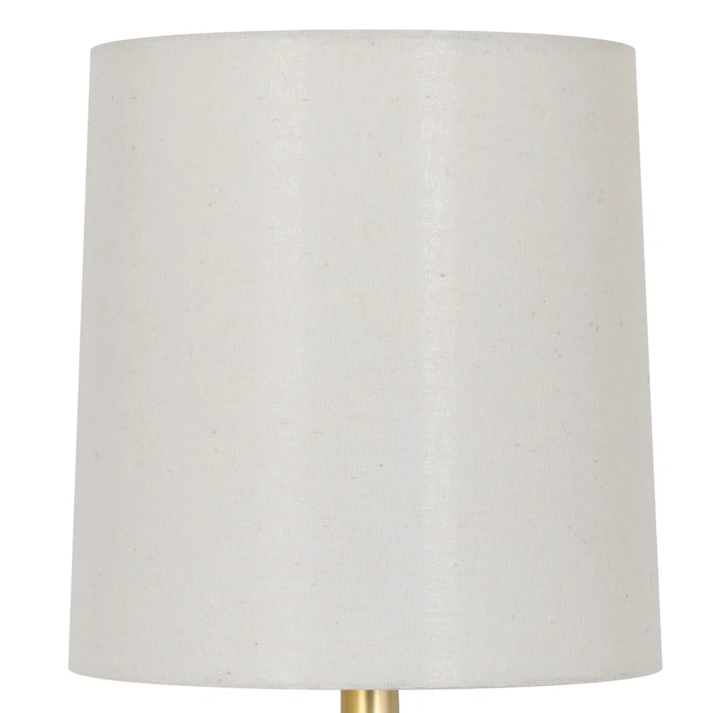 Mini Black Wood Ball Table Lamp with White Fabric Shade 12.5 Inch Stylish Accent