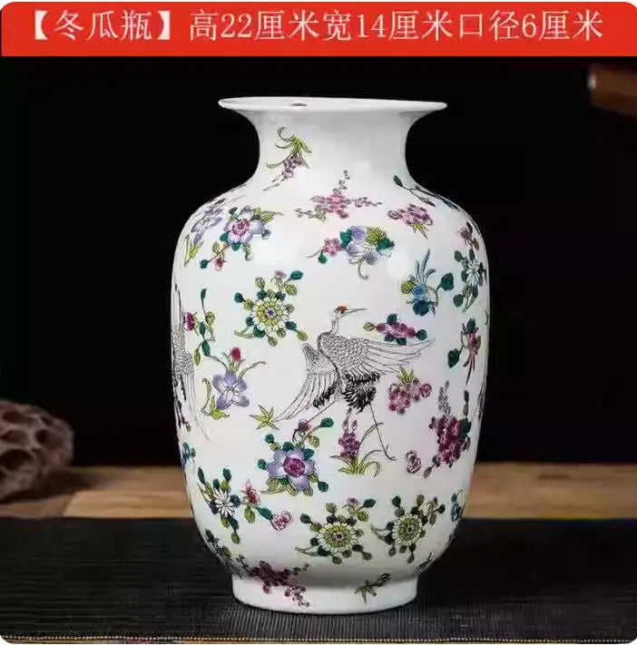 Jingdezhen-Black Porcelain Flower Vase, Crystal Glaze, Handmade,  Chinese Style