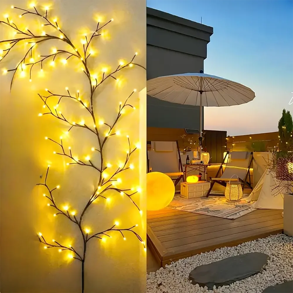 Outdoor Lighting  Solar Tree and Vine Lamp 96LED Tree Branches Light Waterproof Garland