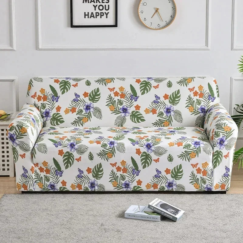 1pc Flower Printed Elastic Sofa Cover Antidirty Spandex Furniture Protector