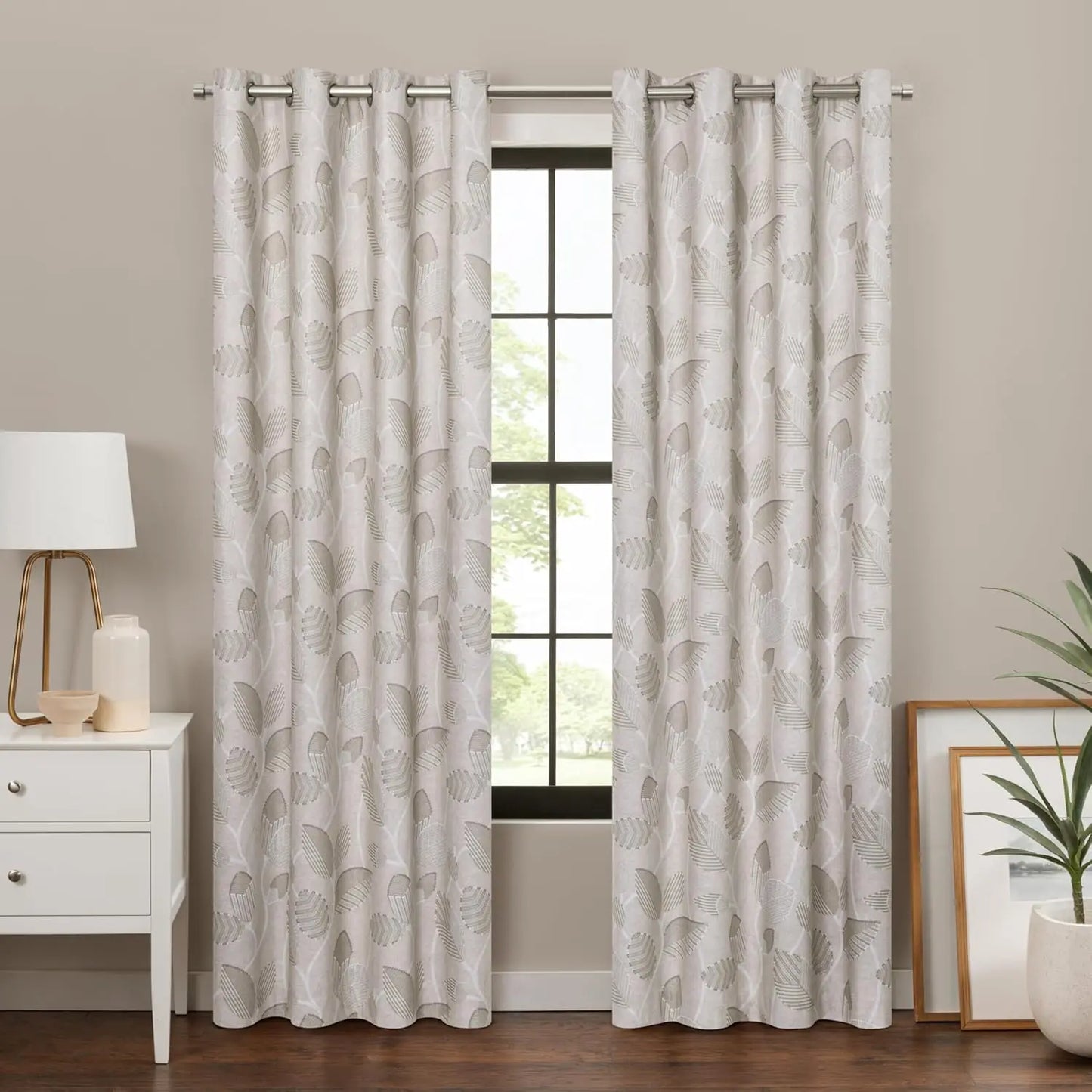 100% Blackout Curtain with Grommet  84 in Long x 50 in Wide, Textured