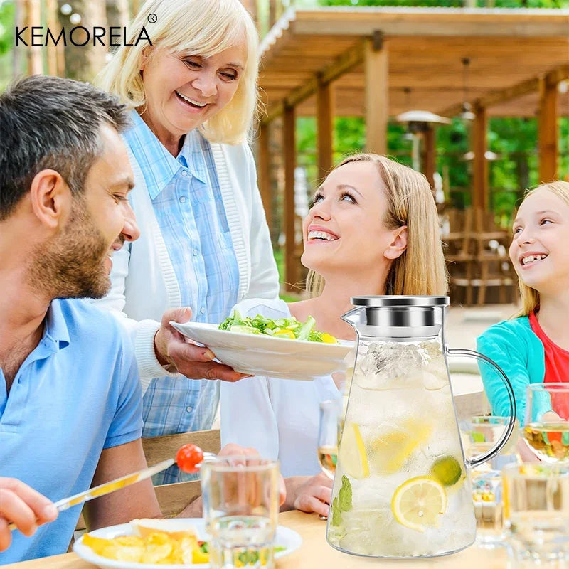 1/2Pcs Water Jug Heat-Resistant Glass Water Kettle  Large Capacity Jug