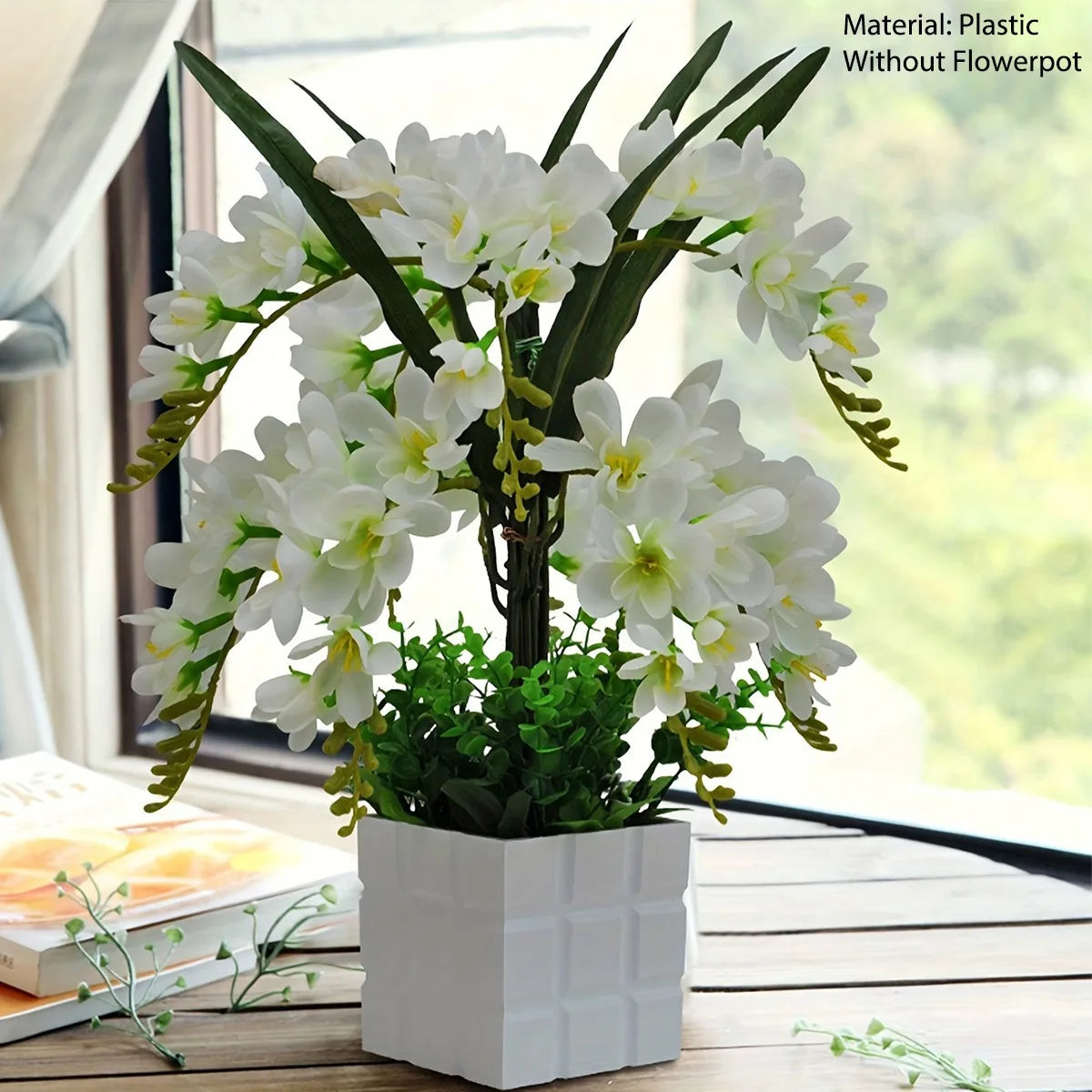 1Pc Artificial Orchid Flower Without Flower Pot  Flower Arrangement