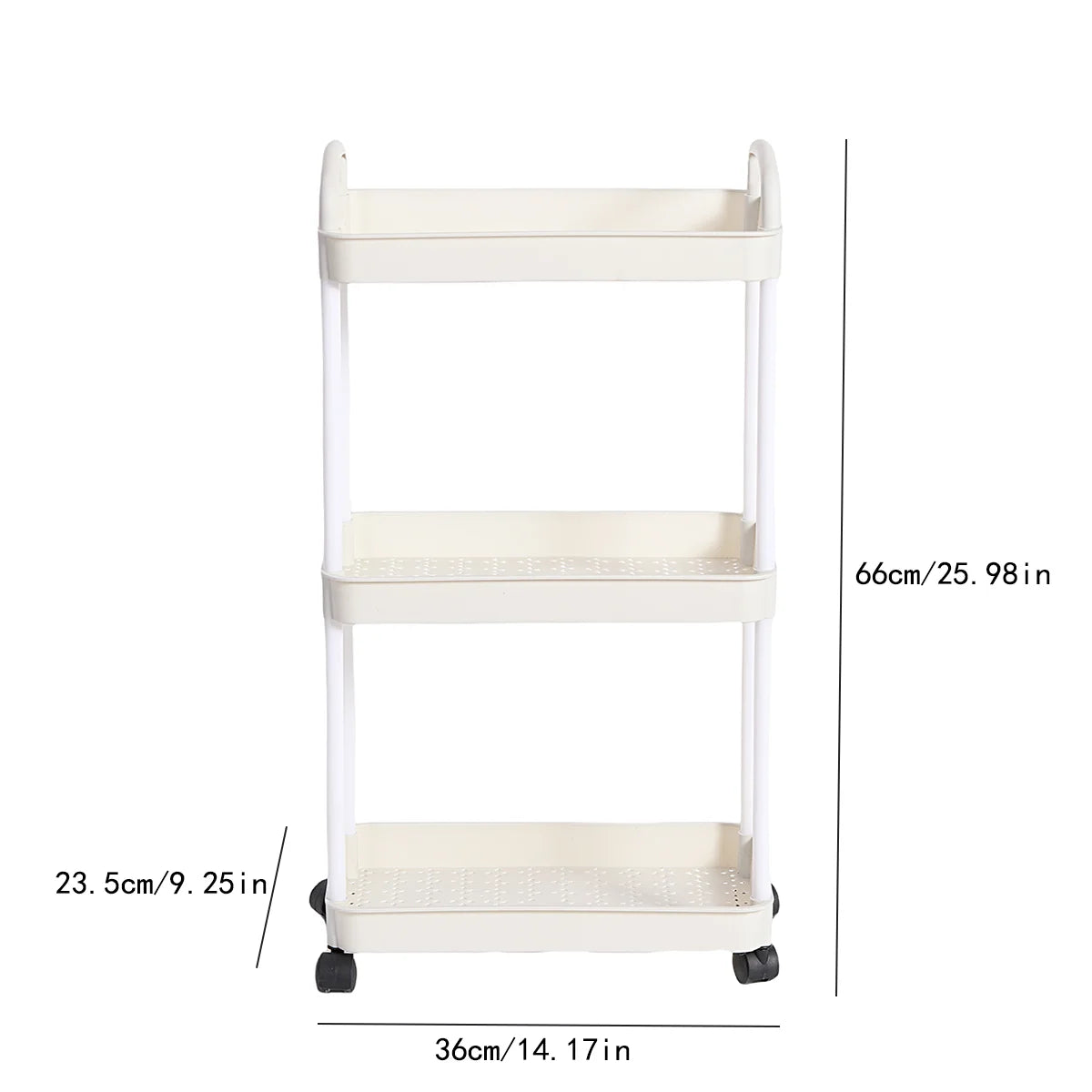 Household Multi-layer Small Cart Storage Rack Kitchen Bedroom Bathroom Storage Rack  With Wheels