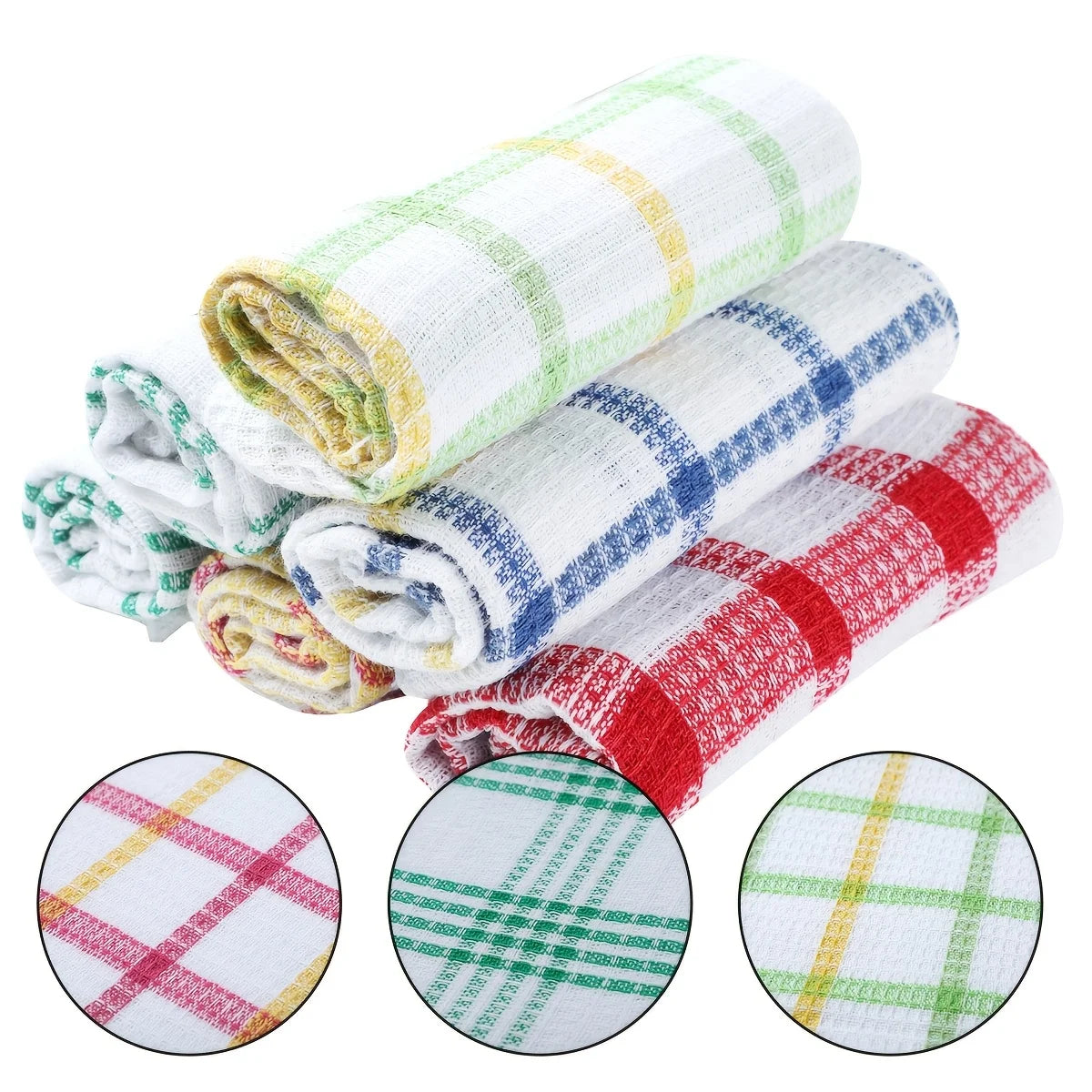 12pcs Kitchen Dish Cloths, Soft Absorbent Dishwashing Towel, , Reusable & Durable, 35cm/13in