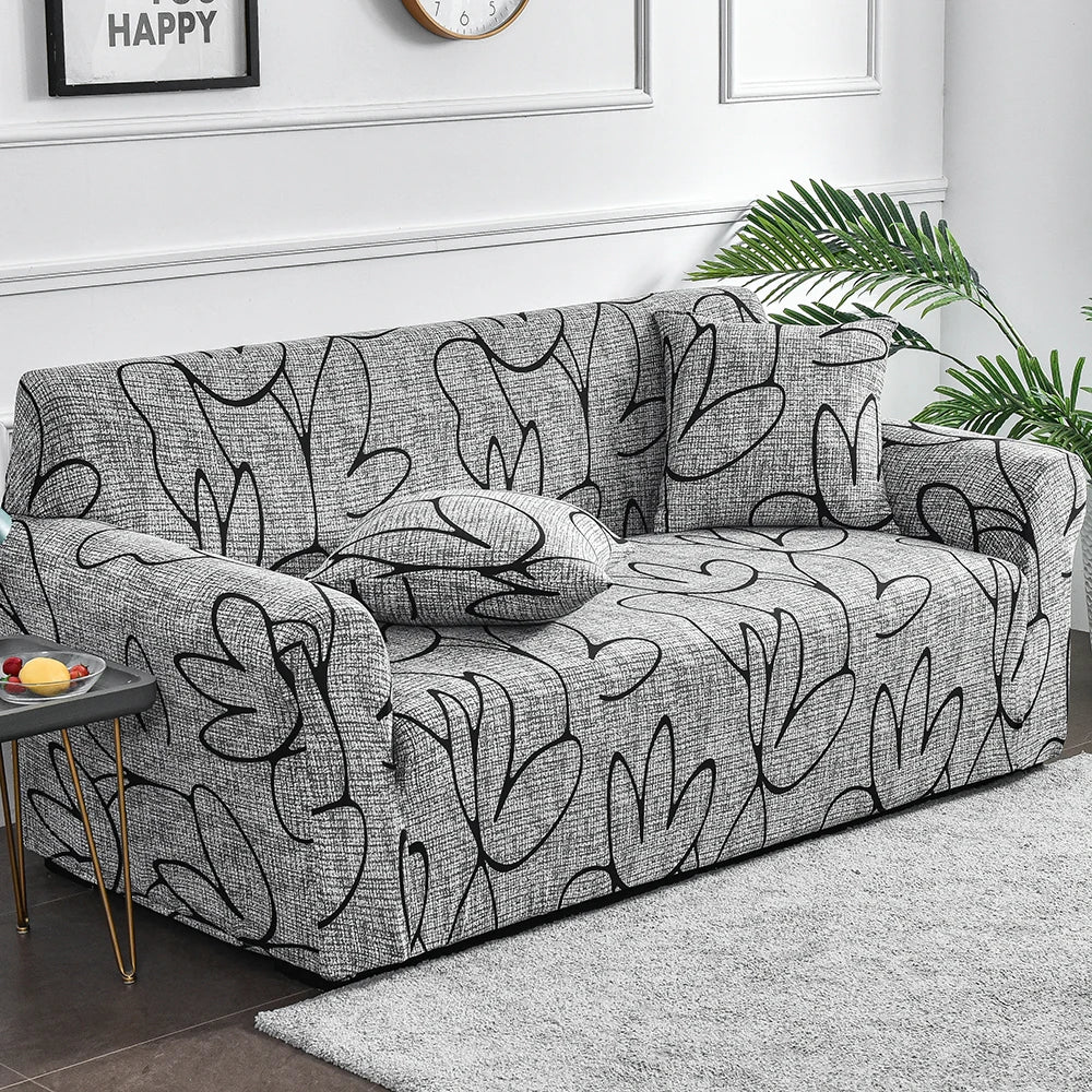 1pc Flower Printed Elastic Sofa Cover Antidirty Spandex Furniture Protector