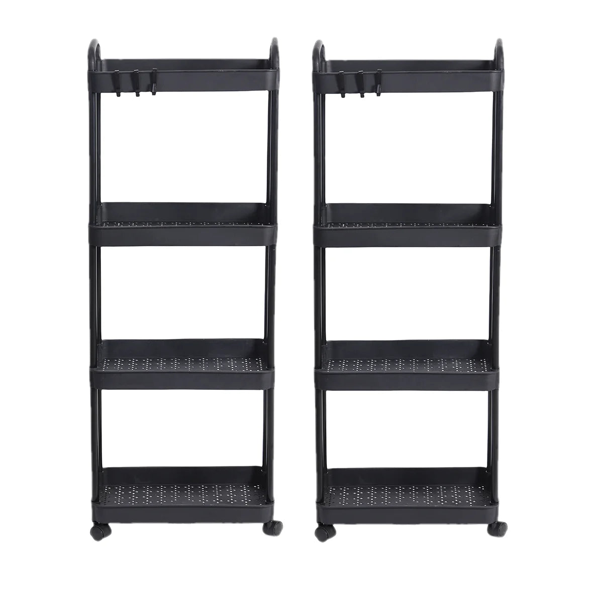 Household Multi-layer Small Cart Storage Rack Kitchen Bedroom Bathroom Storage Rack  With Wheels