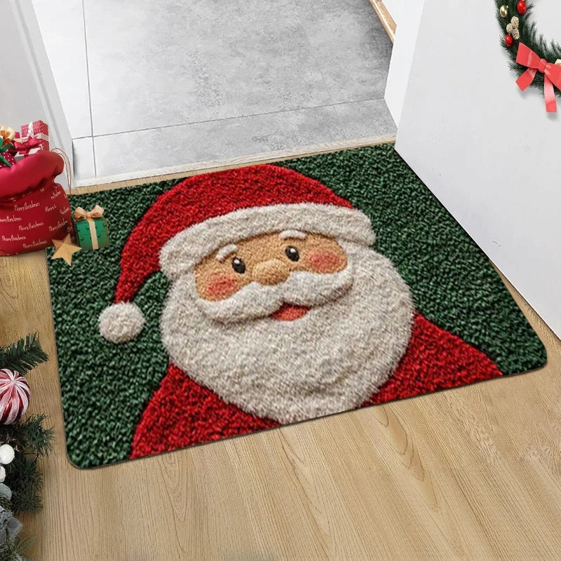 Christmas Carpet Door Merry Christmas Mat Santa Claus Outdoor Decorations Home 2025