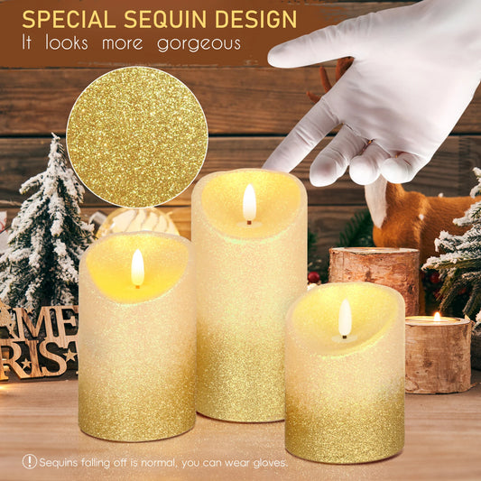 3pcs Pack LED Rechargeable Flameless Taper Candle Battery Operated