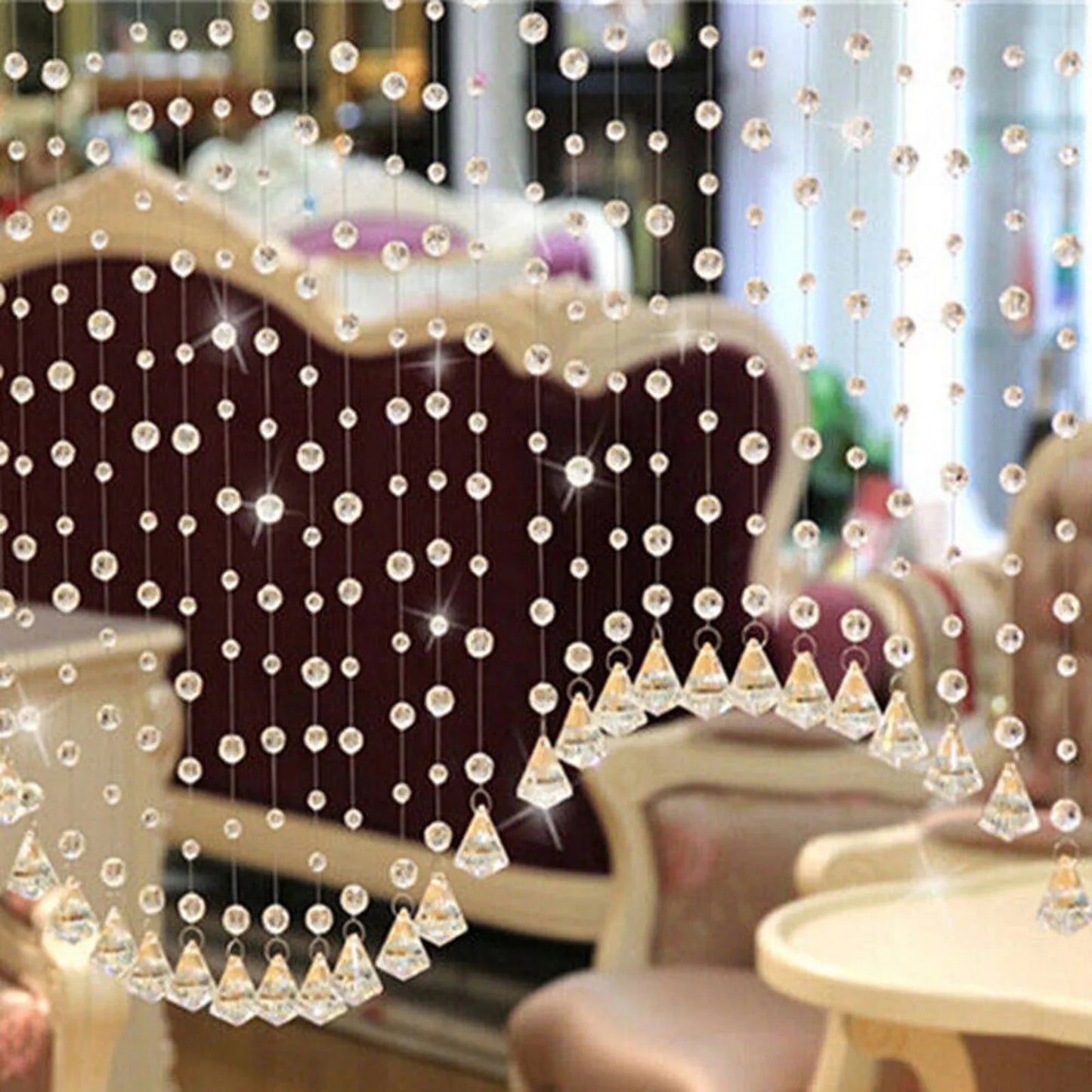 Fashion Crystal Glass Bead Curtain for Home Decor