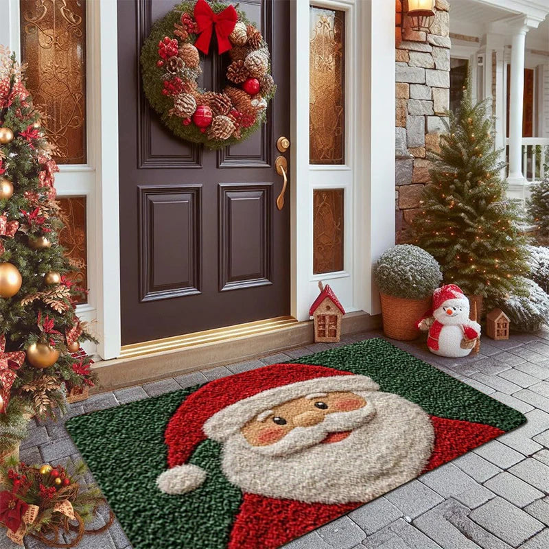 Christmas Carpet Door Merry Christmas Mat Santa Claus Outdoor Decorations Home 2025