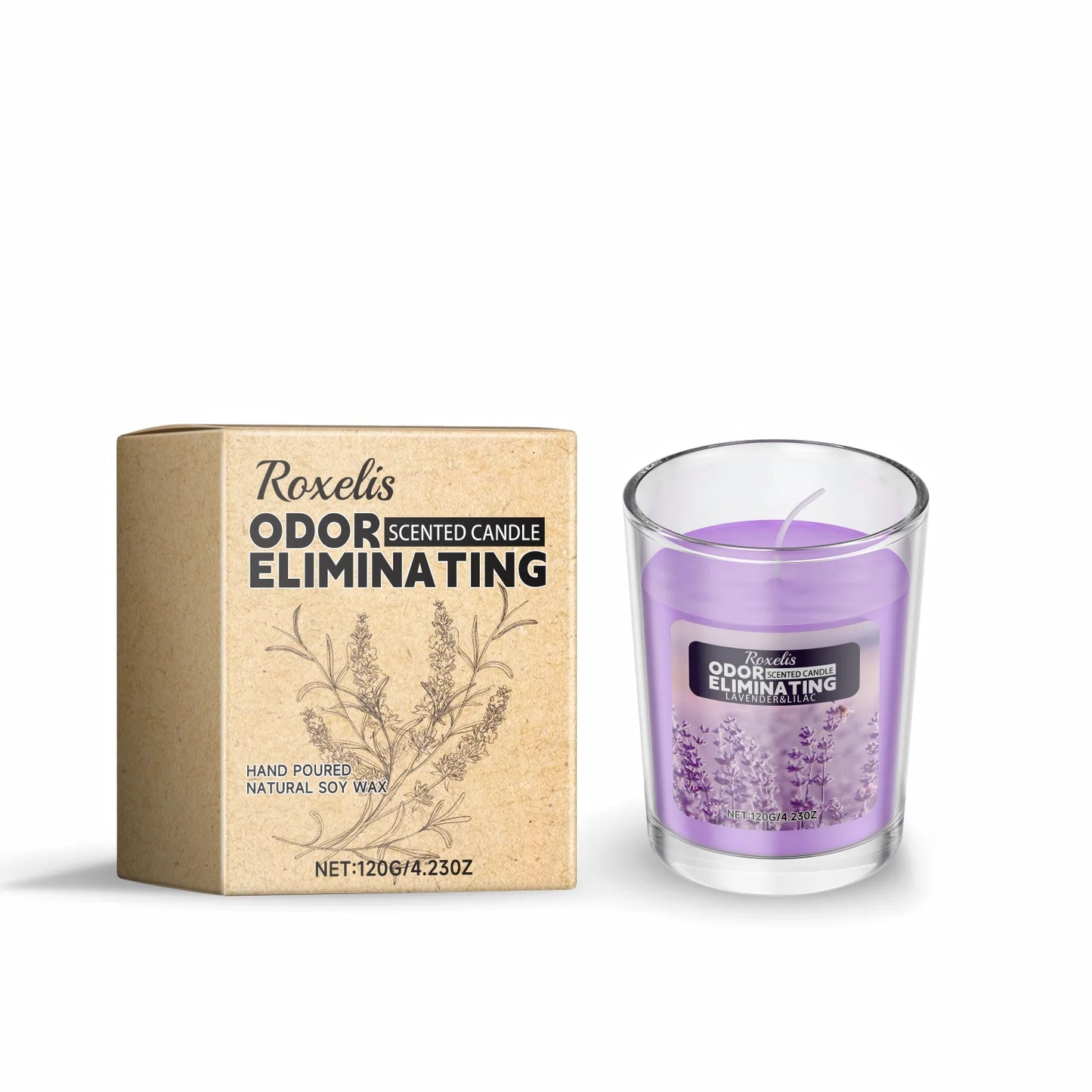 Lavender Aromatherapy Candle Romantic Dating Atmosphere Air Fresh Long Lasting Floral Scent