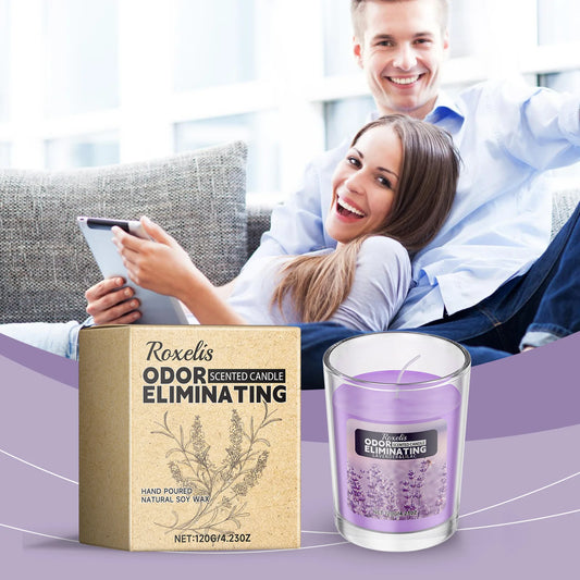 Lavender Aromatherapy Candle Romantic Dating Atmosphere Air Fresh Long Lasting Floral Scent