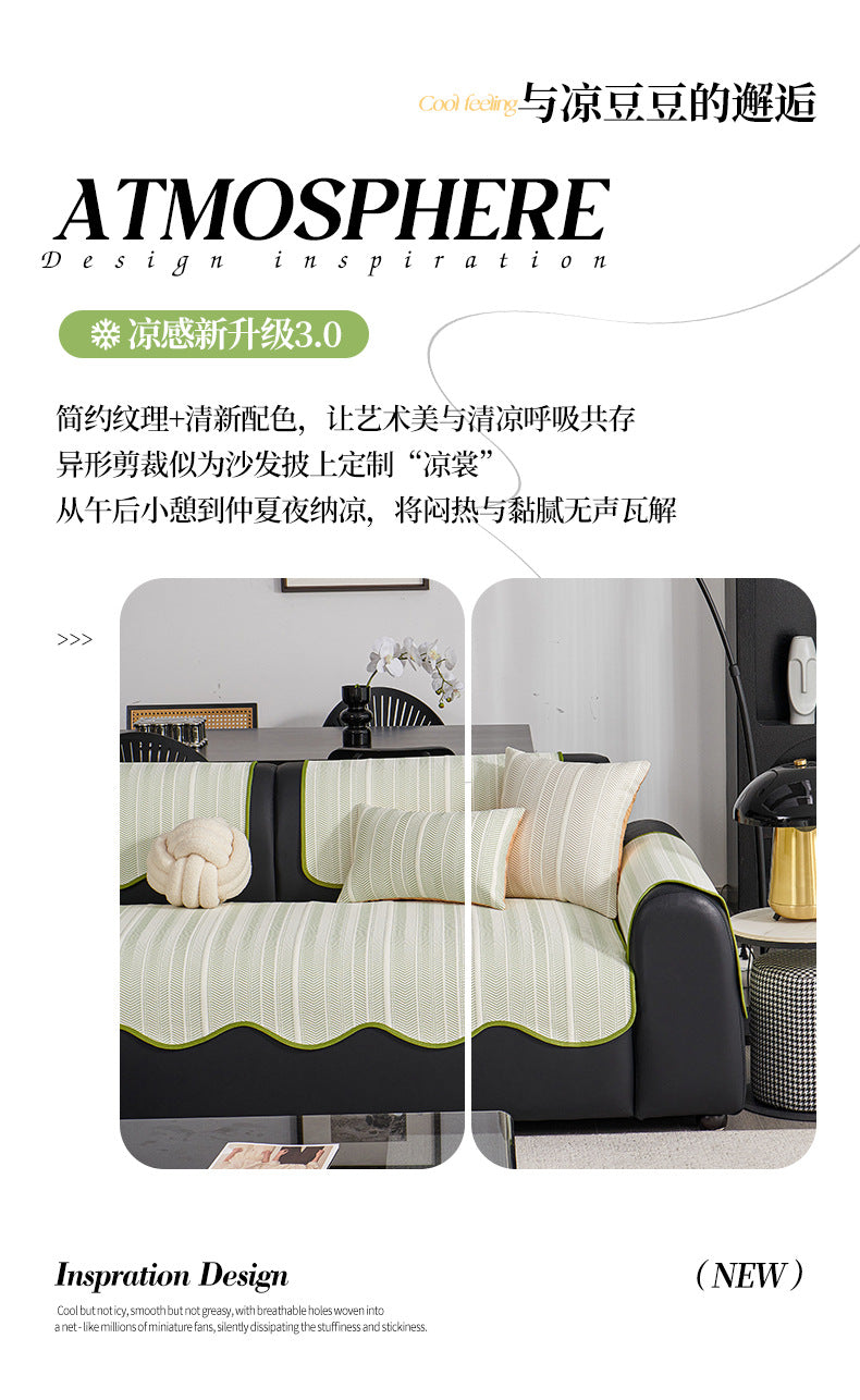 Summer Sofa Cover Cool Feeling Couch Covers Anti-Slip Towel Light Luxury