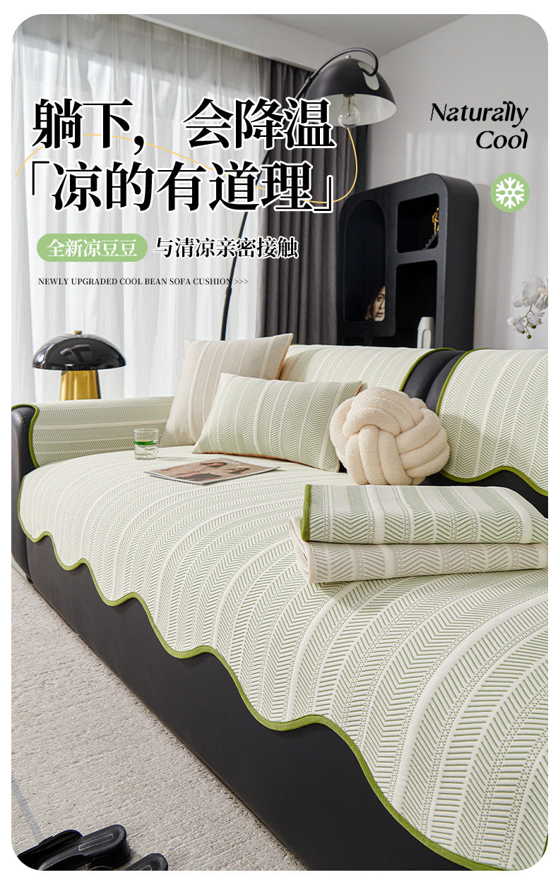 Summer Sofa Cover Cool Feeling Couch Covers Anti-Slip Towel Light Luxury