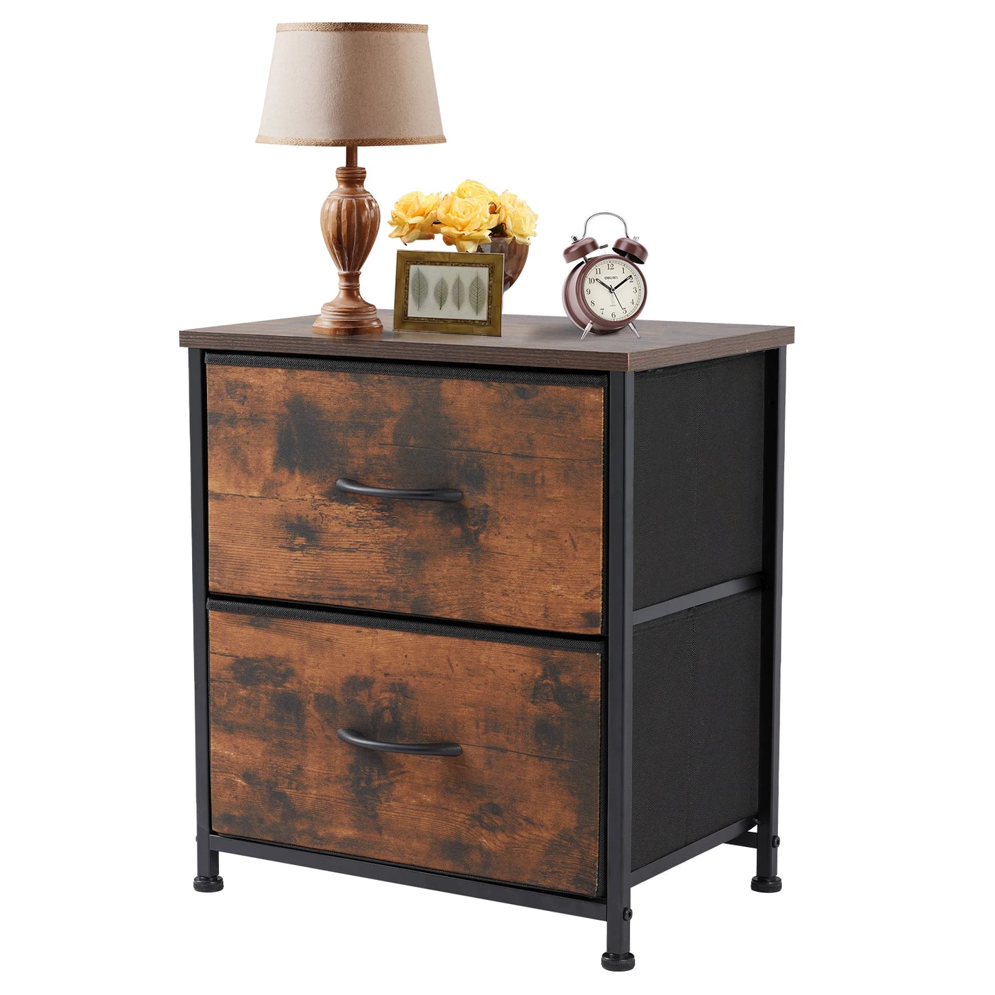 Nightstand Bedside Table Storage Chest Bedroom  Furniture