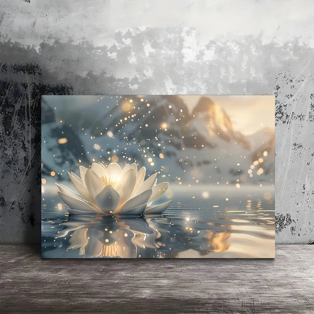 solid wood pine frame upholstery artwork, lotus woven wall canvas printing