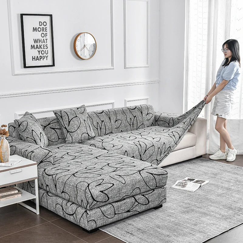 1pc Flower Printed Elastic Sofa Cover Antidirty Spandex Furniture Protector