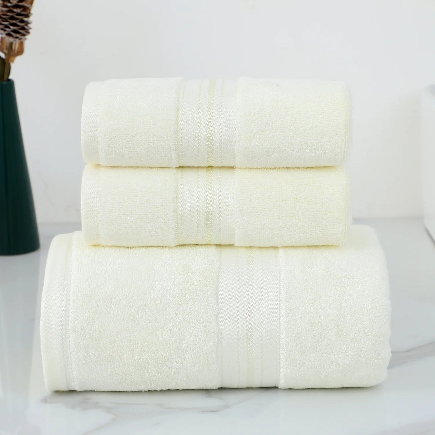 3pcs Set Bamboo Towel Bathroom  Hand Face Towel ,  Big Bath Towel , Bamboo Sport Towels